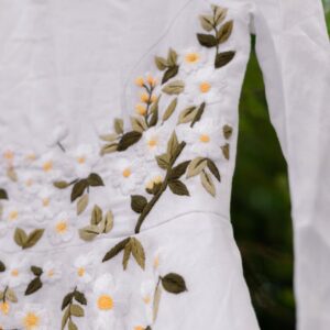 Hannah Cottagecore Wildflower Linen Wedding Dress